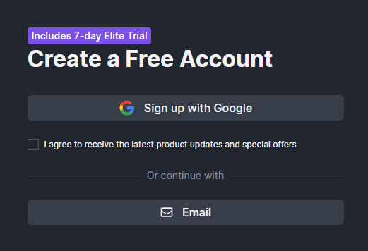 Finviz sign up